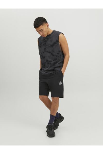 Jack & Jones Logo Detailed Sweat Sort - Shark