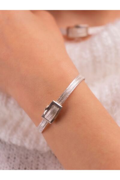 Black Sea Port 3 Sıra Trabzon Hasırı Klasik Toka Gümüş Bileklik Bilezik