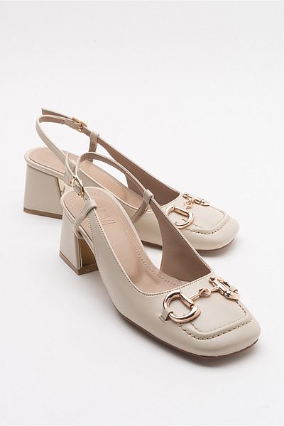 Luvi Karol Ecru Beige Damenschuhe mit Absatz