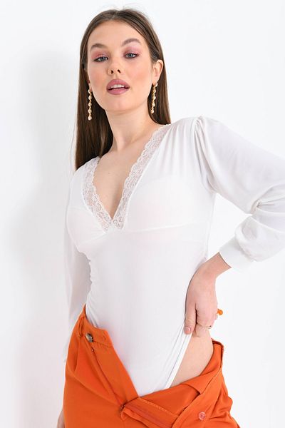 VOLT CLOTHİNG Dámská halenka s krajkovým detailem