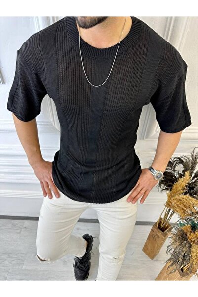 elkumoda Μπλούζα Φανέλα Πλεκτή Μπλούζα Αναπνεύσιμη Μη Ιδρωτική Oversize Φαρδι...