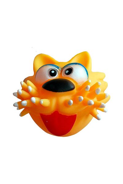 AMORE Cat Head Shaped Dog Toy with Sound 9cm