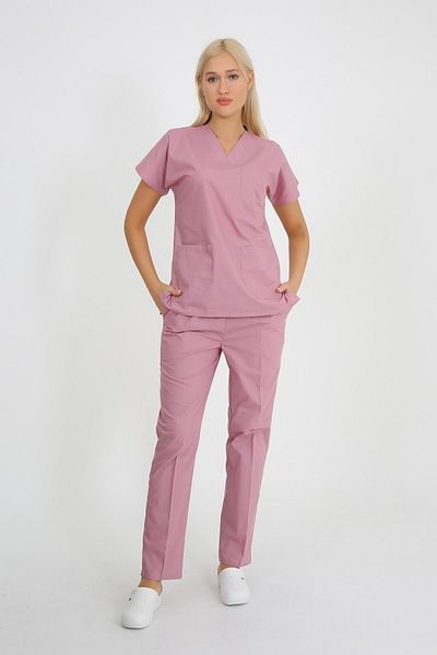ModaCanel Set Scrubs Doctor Nurse Color Powder - Uniforma chirurgicala Terikoton