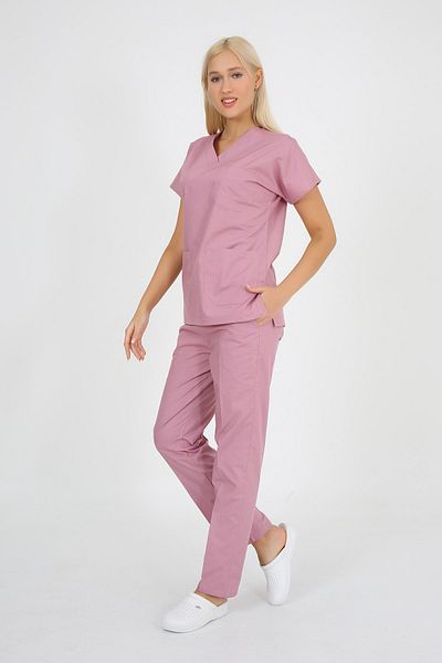 ModaCanel Set Scrubs Doctor Nurse Color Powder - Uniforma chirurgicala Terikoton