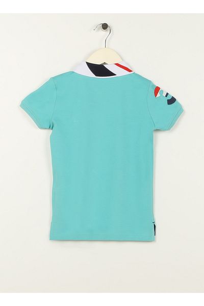 U.S. Polo Assn. Обикновена тениска за момче в цвят мента Sd01kıdsıy023