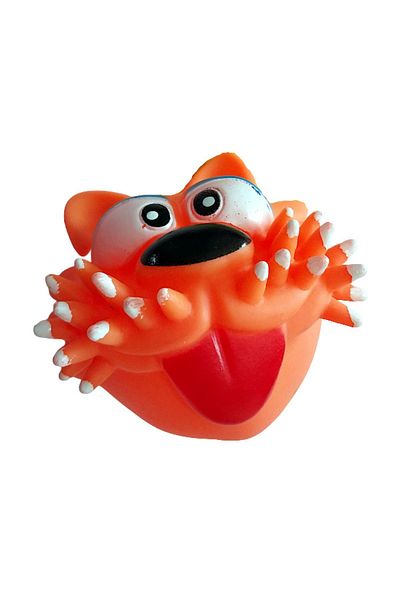 AMORE Cat Head Shaped Dog Toy with Sound 9cm
