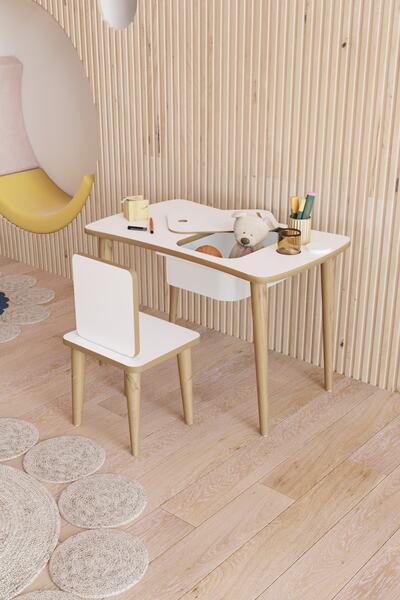 Fahrettin Küçük Çocuk Çalışma Masası Montessori Çocuk Masası Oyun Masası Akti...