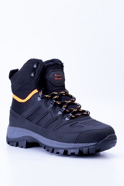en7 Black Orange Unisex Thermo Sole Furry Outdoor Shoes T40