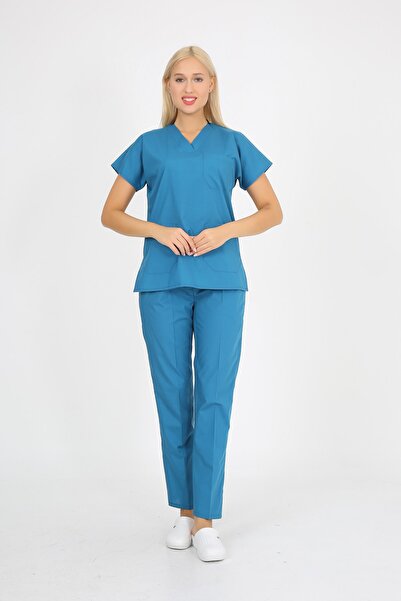 ModaCanel زي طبيب ممرضة زي زي جراحي من Terikoton باللون الأخضر البترولي