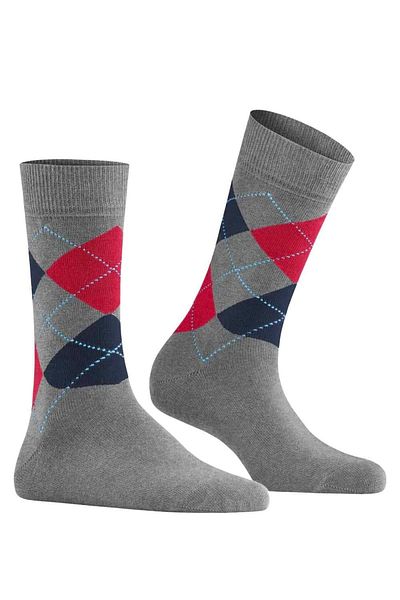 Burlington Damen Socken – Königin, Kurzstrümpfe, Baumwolle, Rautenmuster, Logo