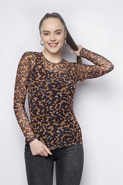 Miss Murem Tül Bluz-siyah Hardal