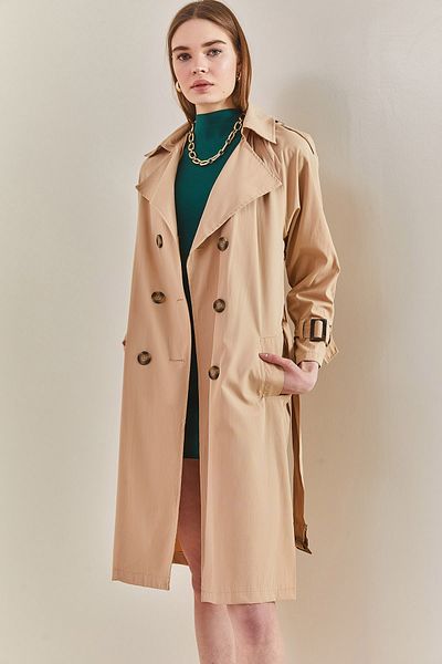Bianco Lucci Trenchcoat - Braun - Zweireihig