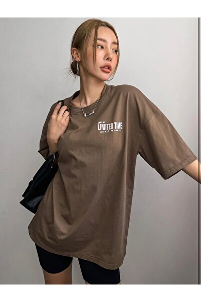 AFROGİYİM Γυναικείο μπλουζάκι με στάμπα περιορισμένου χρόνου