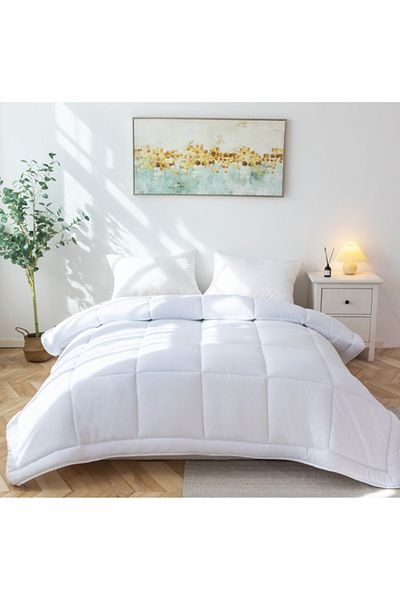 Elyaf Sepeti Microfiber Double Quilt Quilted Washable Seasonal Microfiber Quilt 195x215 Cm