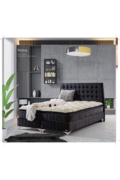 GÜMÜŞ BAZA YATAK Nova Siyah Set