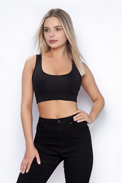 Miss Murem Tulle Back Ruffle Bustier-black