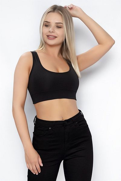 Miss Murem Tulle Back Ruffle Bustier-black
