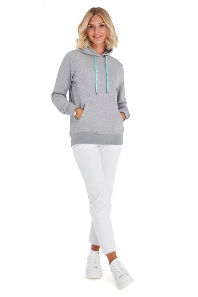 Accouchee Gray-mint Easy Breastfeeding Sweatshirt