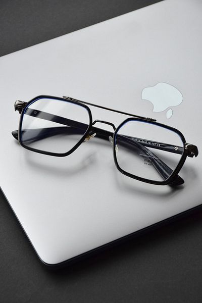 LOOKUP NEW نظارات حماية الضوء الأزرق متوافقة مع البصريات للجنسين المضادة للضوء صورة Ce وثيقة مستطيلة عتيقة