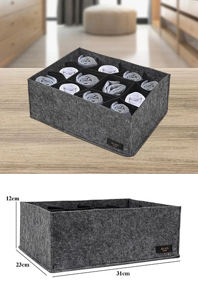 Smyak Felted Felted 12 Compartment Decorative Drawer Organizer