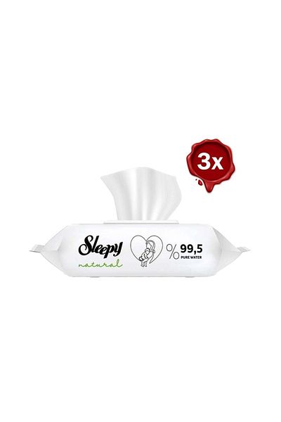 Sleepy Natural Newborn Wet Wipes 90 Pieces X 3