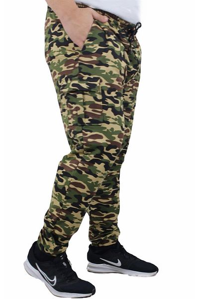 MocGrande Ανδρικό φούτερ Commando Camouflage μεγάλου μεγέθους 23501 Μπεζ