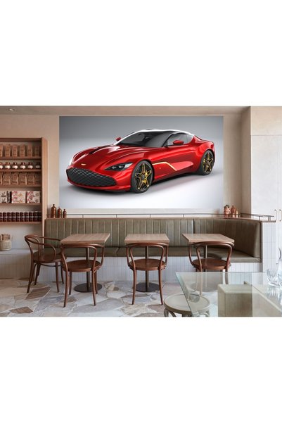 HDART Modern Kırmızı Spor Araba Araç Kanvas Tablo Tablosu