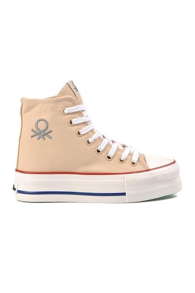 Benetton BN-30939 Beige Women's Sneakers