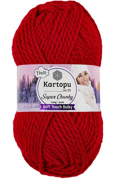 Kartopu Σούπερ Τσάνκι Μηλωτή Χειροποίητη Κλωστή Κ125 Κόκκινο