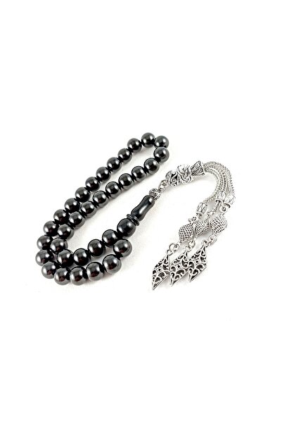 Selderesi Oltu Taşı Tesbih Küre Kesim Özel Tasarım Püskül Gürcü Oltu 33lü Tespih