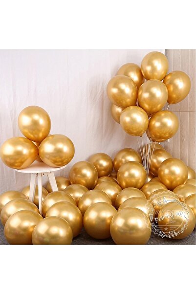 Parti Station Gold Chrome Balloon Shiny Gold Color Balloon High Quality Mirro...