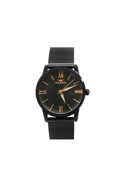 Tesbihane Black Color Straw Cord Women's Wristwatch Th-f21182c-g