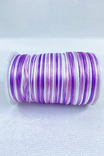 Hobigram 5 μέτρα Κορδέλα Σατέν Σχοινί Κολιέ Βραχιόλι Σχοινί Μωβ Λιλά Αποχρώσεις Χρώμα 5 μέτρα – Σχοινί Πλεξίματος –