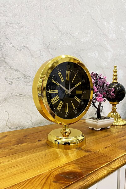 Genel Markalar 25X20 Cm Gold Metal Masa Saati Masa Dekorasyonu Ev Ofis Masa A...