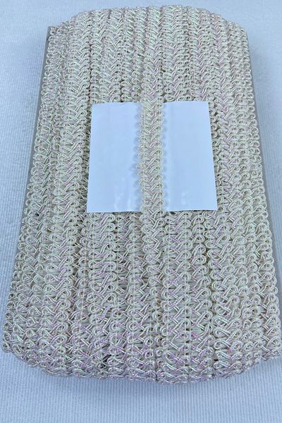Hobigram Διακοσμητική κορδέλα Janjanlı White Ram Horn Water Stone – Διακοσμητική κορδέλα, κομψό σχέδιο, γυναικείο αξεσουάρ