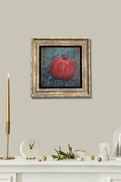 bluecape Doğal Taş Dekoratif 30x30 Cm Nar Tablo