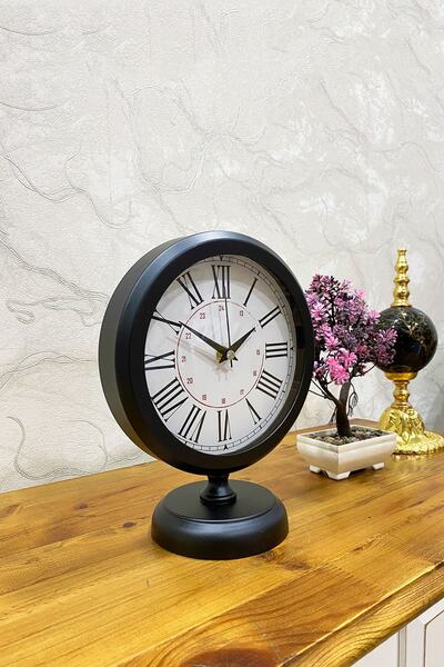 Genel Markalar 25X20 Cm Siyah Metal Masa Saati Masa Dekorasyonu Ev Ofis Masa ...