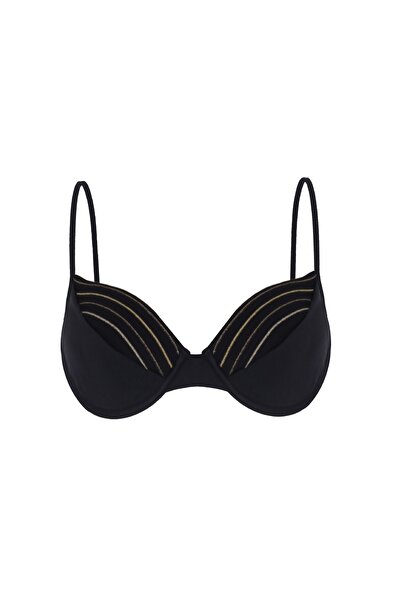 Monument Swimwear Adeena - Bikini Üstü - Siyah Altın