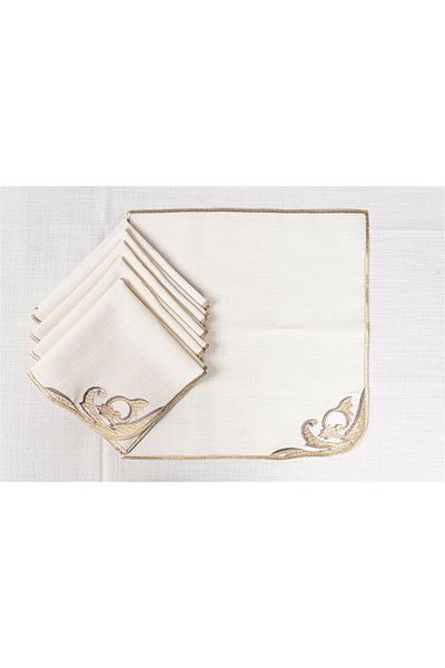 Mikasa Moor Χαρτοπετσέτα Eliz Beige 6 τεμαχίων