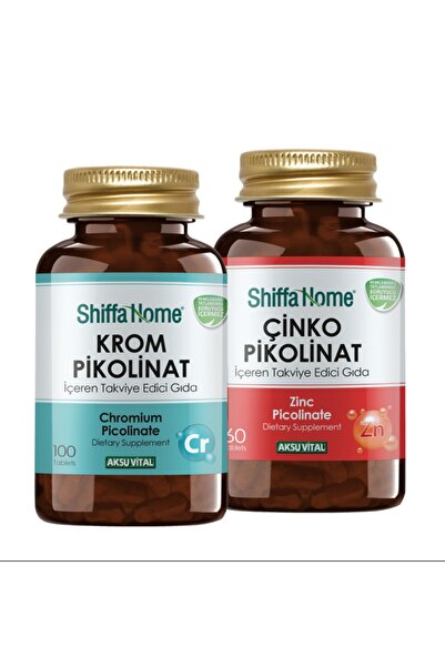 Shiffa Home Krom Pikolinat Ve Çinko Pikolinat Set
