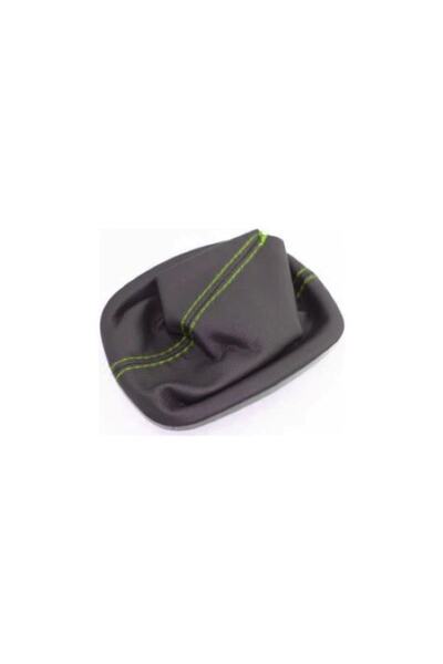 elceystr Opel Astra F (1991-1998) Compatible Gear Gaiter Black Leather Yellow Stitching