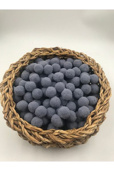 Yumuşakkeçe Plush Pompom Smoked 50 Pieces 2 Cm