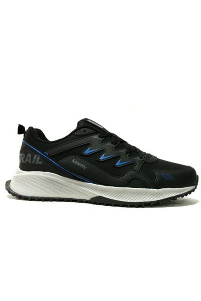 Kinetix Black Saks Blue Gray Lace-up Sneakers Sports Shoes