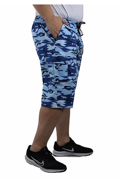 Starbattal Ανδρικό χτενισμένο βαμβακερό σορτς Commando Camouflage μεγάλου μεγέθους 23606 Marin