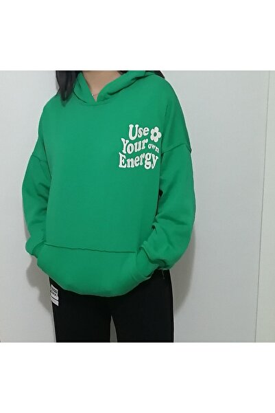 Baskılı Kapşonlu Sweat