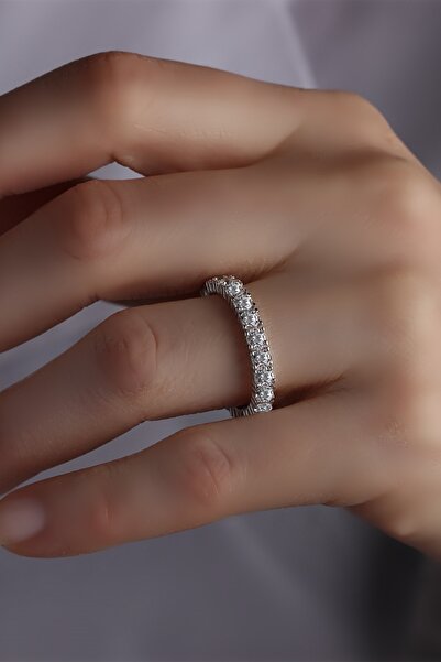 Crystal Diamond Zirconia Işıklı Kutuda Tamtur Yüzük