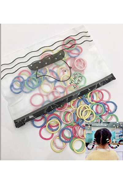 İNCİ Bijuteri ve aksesuar 100 buc. culori pastelate cu geantă transparenta in...