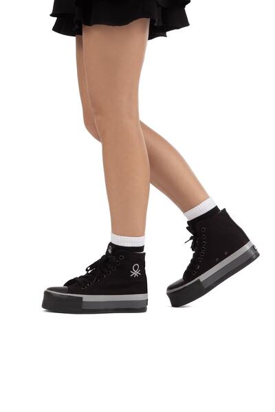 Benetton ®| Bn-30944 - 3114 أسود - حذاء رياضي نسائي