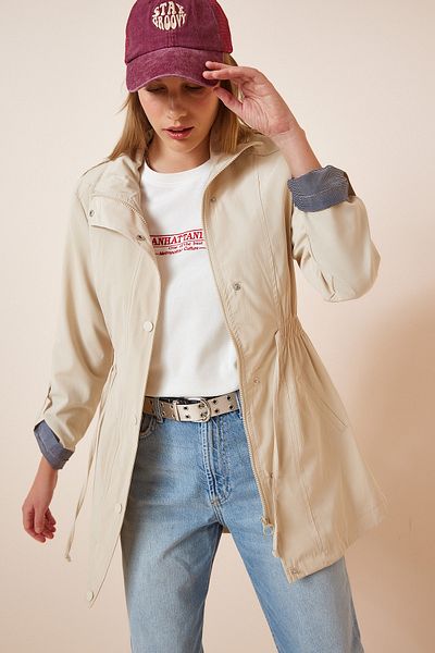 Happiness İstanbul Trenchcoat - Beige - Bikerjacken