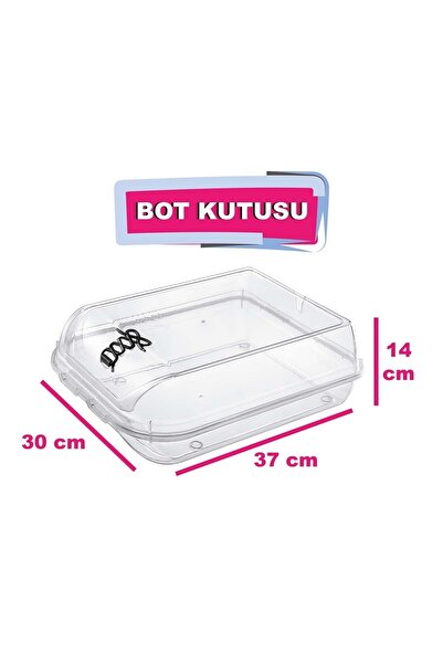 Tuffex 2'li Hava Alma Özellikli Şeffaf Bot Ayakkabı Saklama Kutusu